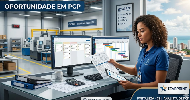 Vaga de Analista de PCP em Fortaleza: Oportunidade na StarPrint Vaga de Analista de PCP em Fortaleza: Oportunidade na StarPrint