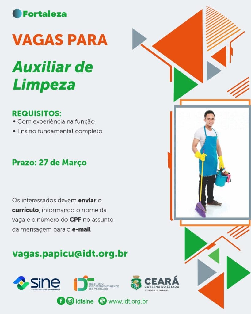 img-20260326-wa0054753111244264317662-819x1024 Vaga para Auxiliar de Limpeza - Fortaleza CE Auxiliar de limpeza  