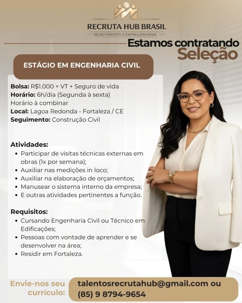 img-20260420-wa00541740506097640322296-819x1024 Recruta Brasil Seleciona Estagiário(a) em Engenharia Civil Estágio  