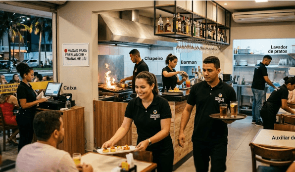 Vagas de Emprego Freelancer em Fortaleza: Restaurantes e Eventos com Ganho Diário de até R$ 210