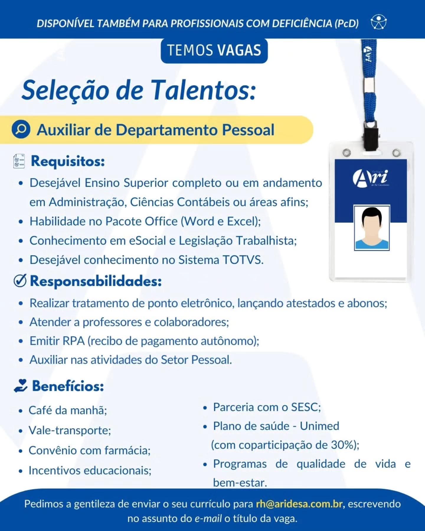 IMG-20260504-WA0616 Ari de Sá Abre Seleção Para Diversas Oportunidades em Fortaleza Diversas Oportunidades Ensino Médio Estágio Fortaleza Nível Superior  