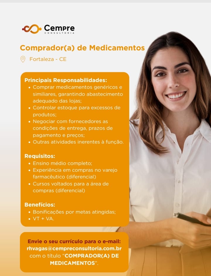 IMG-20260508-WA0055 Cempre Consultoria Abre Diversas Oportunidades em Fortaleza Diversas Oportunidades Ensino Médio Fortaleza Nível Superior  