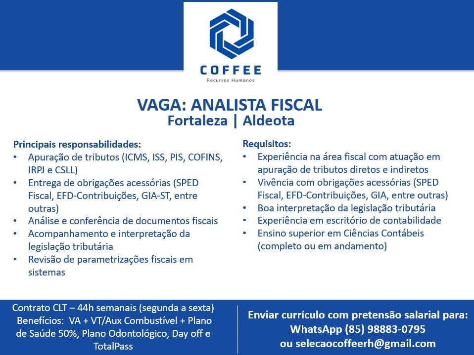 IMG-20260508-WA0149 Vga para Analista Fiscal Analista Fiscal Fortaleza Nível Superior  