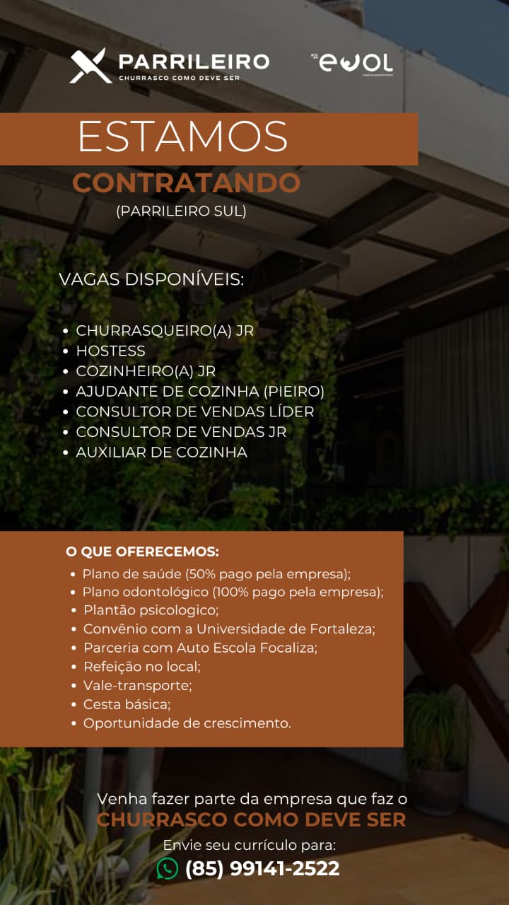 IMG-20260508-WA0156 Parrileiro Abre Diversas Oportunidades em Fortaleza Diversas Oportunidades Fortaleza  