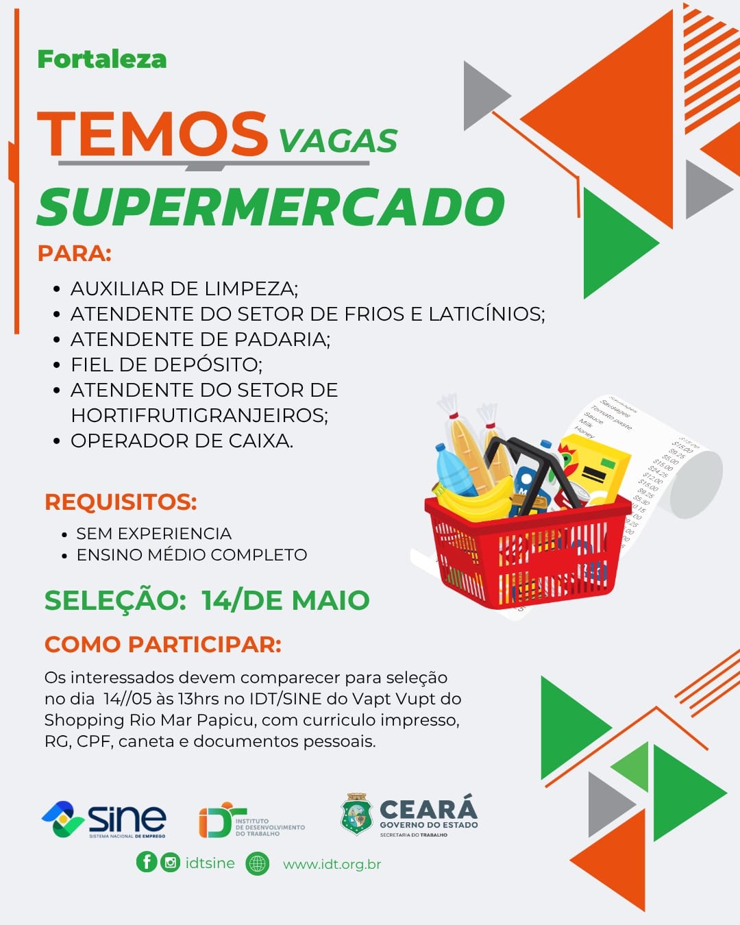 IMG-20260508-WA0408 Mutirão de Vagas 14/05/2026 as 13hs - Fortaleza Fortaleza Multirão de Vagas Supermercado  