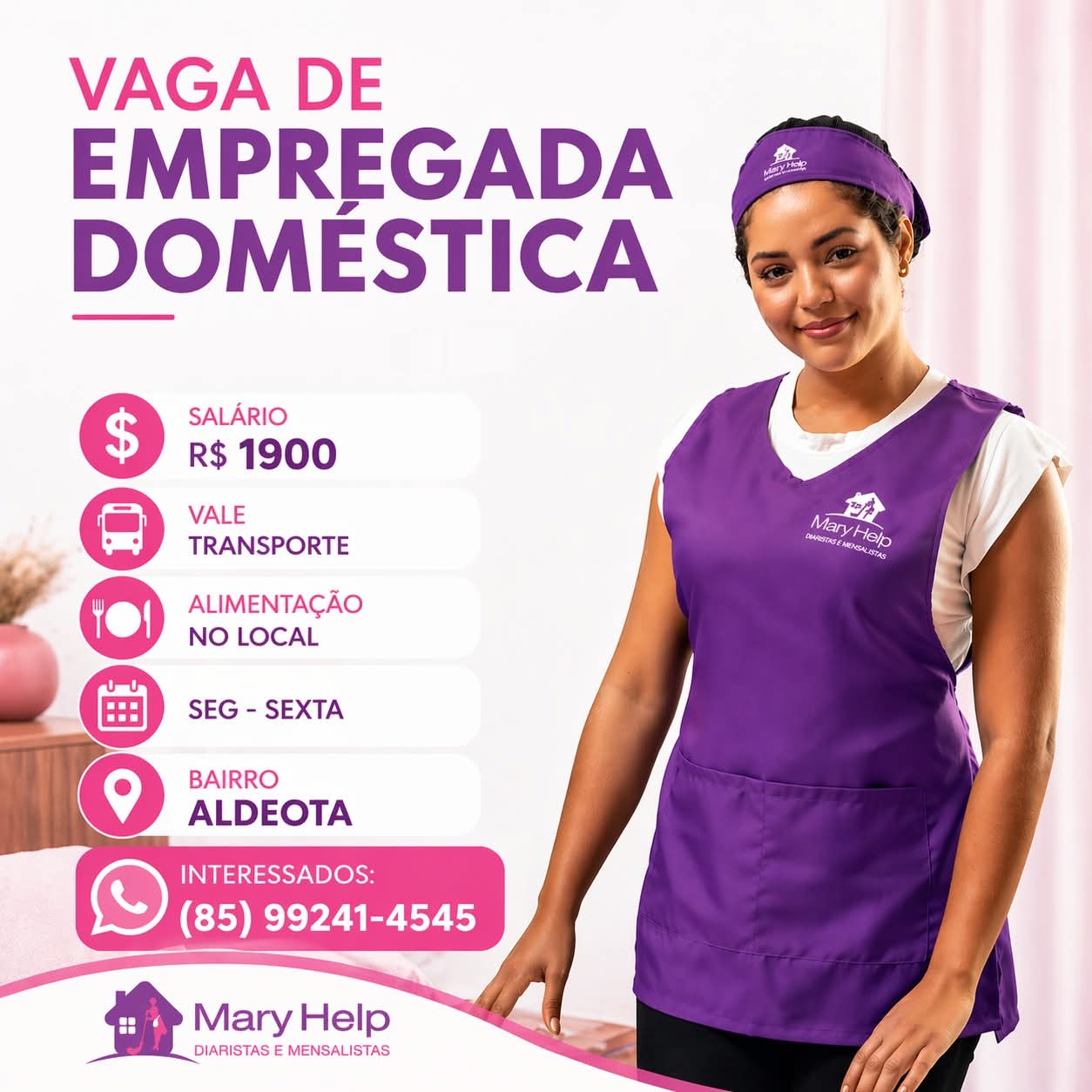 IMG-20260516-WA0100 Vaga para  Empregada Doméstica Doméstica  