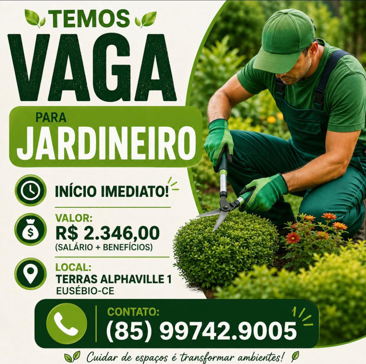IMG-20260516-WA0156 Vaga para Jardineiro - Eusébio Jardineiro  