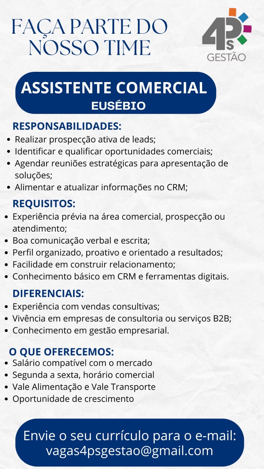 IMG-20260521-WA0183 Vaga para Assistente Comercial - Eusebio Assistente Comercial  