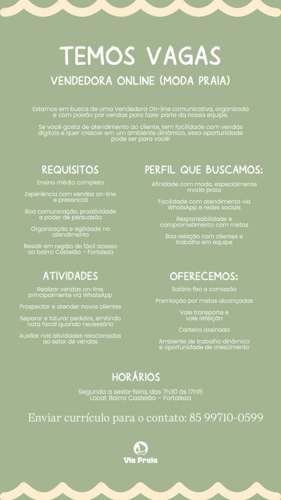 IMG-20260527-WA0513 Vaga para Vendedora Moda Praia- Fortaleza - CE Vendedora