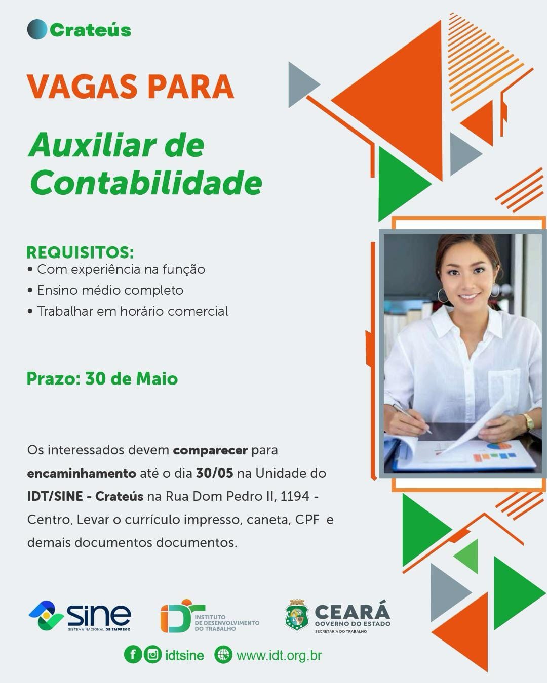 IMG_20260516_114051_272 Vga para Auxiliar de Contabilidade até 30/05/26 - Crateus Auxiliar Contábil Crateús