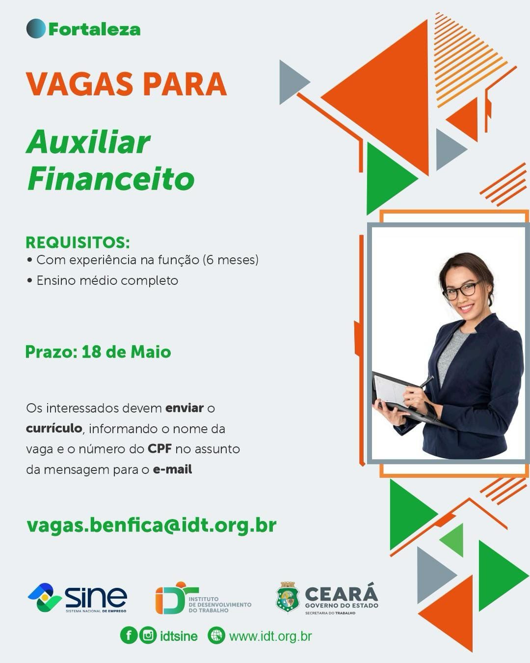IMG_20260516_114053_904 Vaga para Auxiliar Financeira até 18/05/26 - Fortaleza/CE Auxiliar Financeiro Fortaleza  