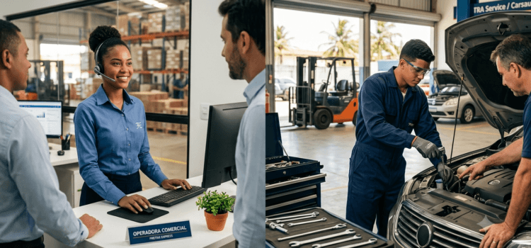 Vagas de Emprego em Caucaia: Processo Seletivo para Operador Comercial e Auxiliar de Mecânico Vagas de Emprego em Caucaia: Processo Seletivo para Operador Comercial e Auxiliar de Mecânico
