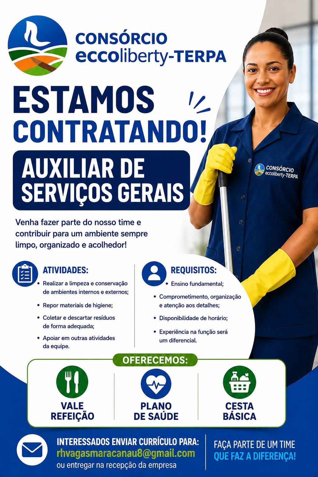 IMG-20260610-WA0357 Consócio Eco Liberty Seleciona Auxiliar de Serviços Gerais Serviços Gerais