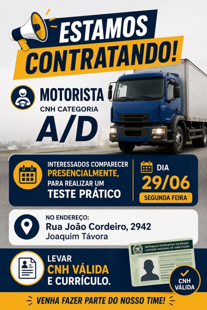 img-20260627-wa00173221846423680853620-683x1024 Seleção Presencial para Motoristas CNHs&nbsp; A/D, 29/06/2026 - Fortaleza CE, Levar Currículo! Uncategorized  