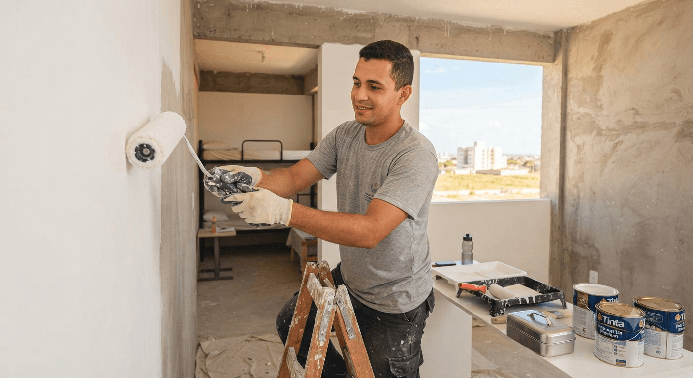 Oportunidade de Trabalho: Vaga para Ajudante de Pintor com Alojamento e Benefícios no Eusébio – CE Oportunidade de Trabalho: Vaga para Ajudante de Pintor com Alojamento e Benefícios no Eusébio – CE