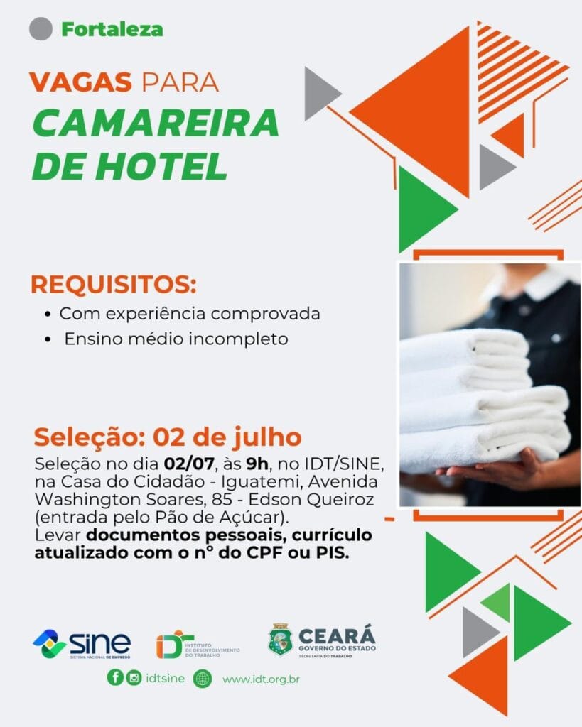 img-20260630-wa02077156473223319261690-819x1024 Seleção para Camareira de Hotel 02/07/2026, as 09hs - Fortaleza CE Uncategorized