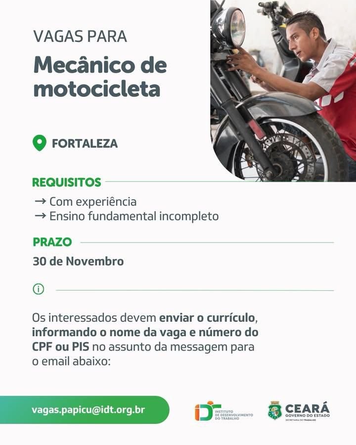 img_20261022_135536_500587580073209250847 Vaga para Mecânico de Motocicleta Fortaleza CE até 30/11/26 Mecânico  