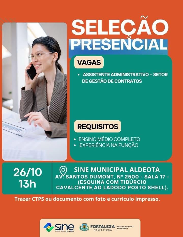 img_20261024_152625_5488376075672172599857 Vaga para Assistente Administrativo - Setor de Gestão de Contratos em Fortaleza/CE Assistente Administrativo